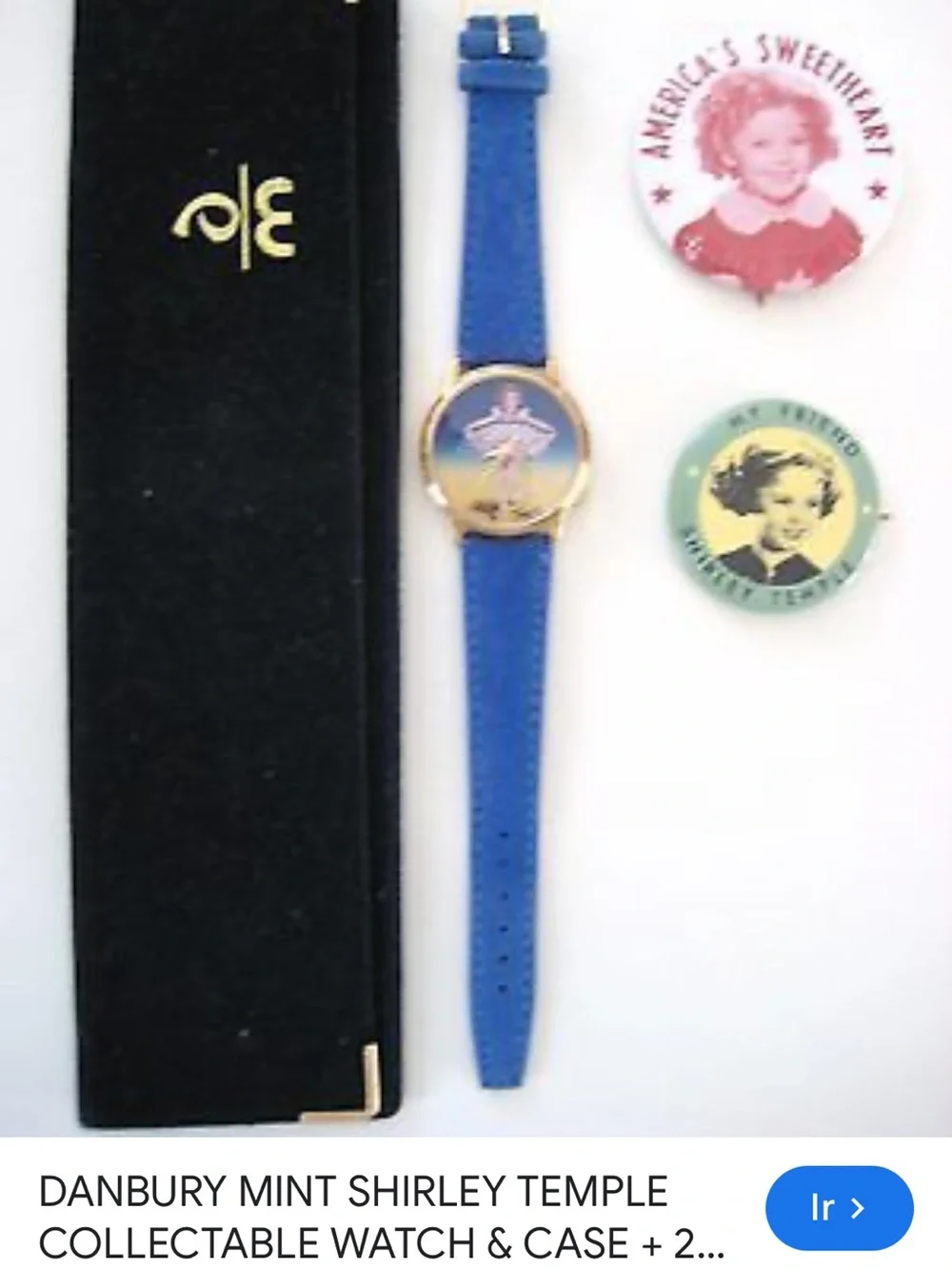 Blue Strap Gold-Tone Ballerina Dial vintage Watch